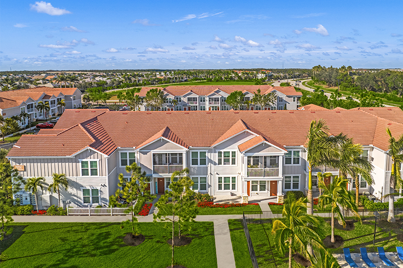 Garden Style Building Exteriors and Grounds at Waterline Estero